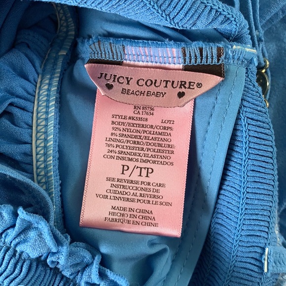 Juicy Couture Girls Beach Baby Blue Swim Coverup - Picture 2 of 4